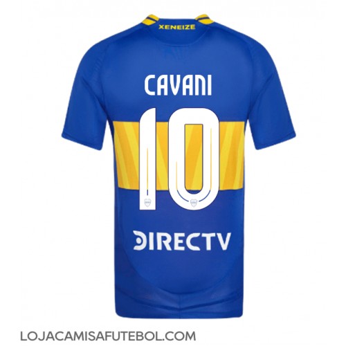 Camisa de Futebol Boca Juniors Edinson Cavani #10 Equipamento Principal 2024-25 Manga Curta